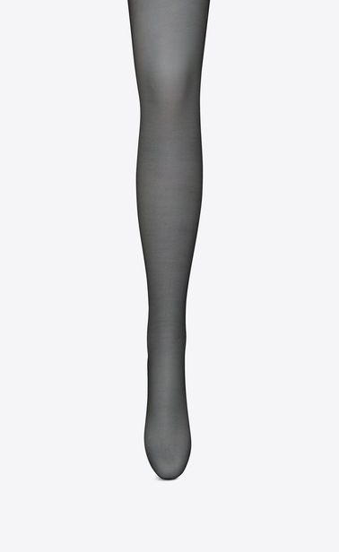 SAINT LAURENT RTW accessories Woman Sheer Black YSL Tights b_V4